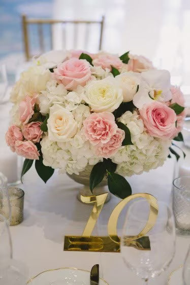 Blush and Ivory Wedding Centerpiece