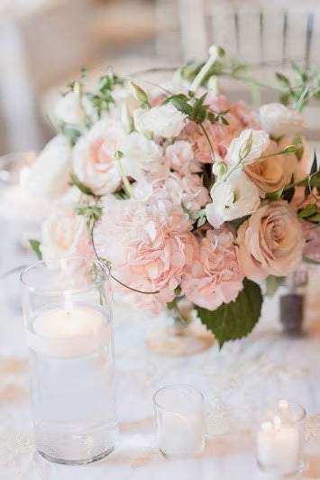 Romantic Blush Table Arrangement