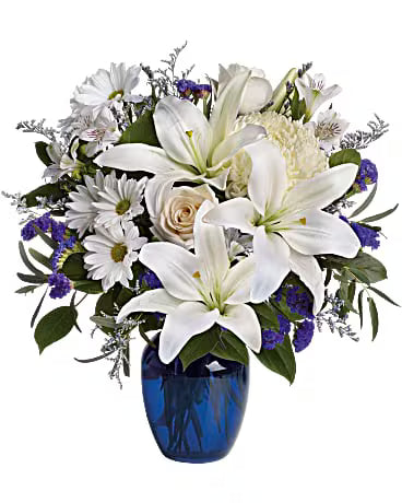 Beautiful in Blue – Elegant Wedding Arrangement