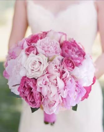 Romantic Pink Peony Bridal Bouquet