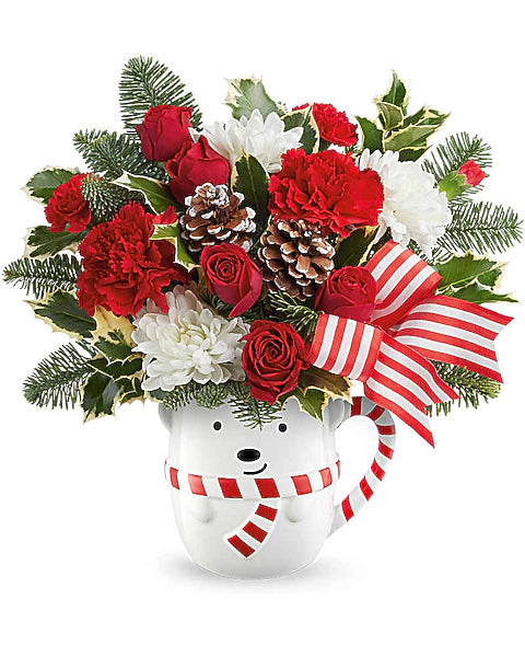 Teleflora’s Cozy Cub Send-A-Hug Bouquet